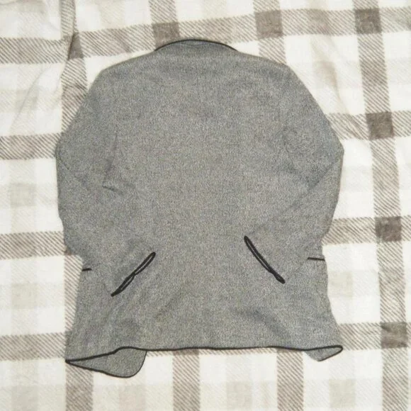 skies are blue gray triblend collared blazer with buttons on the cuff & pockets - Picture 2 of 8